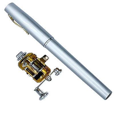 Mini Pen Telescopic Fishing Rod + Reel
