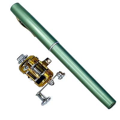 Mini Pen Telescopic Fishing Rod + Reel