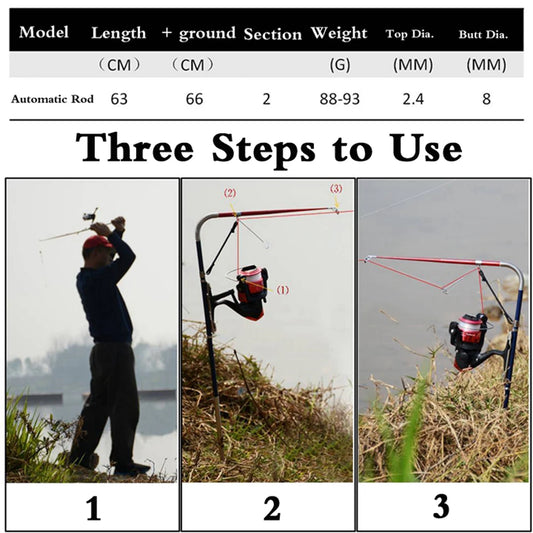 Premium Automatic Spring Fishing Rod & Reel Combo