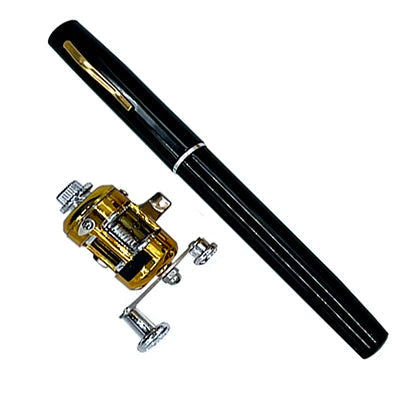 Mini Pen Telescopic Fishing Rod + Reel