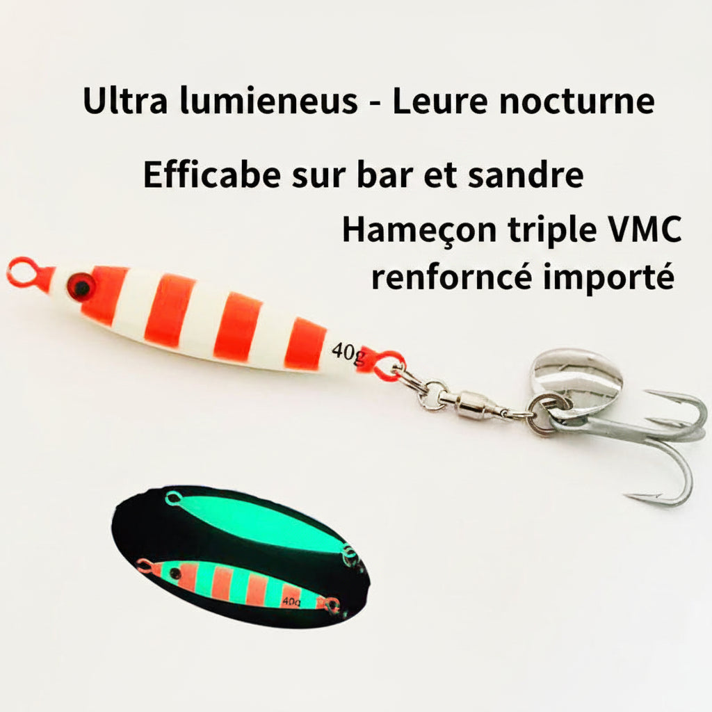 Leurre Jig Métal Maquereau – Cuiller à Couler Rapide avec Hameçon Paillette