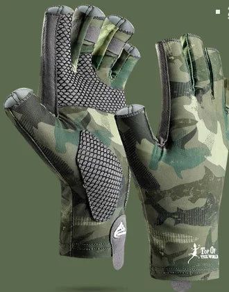 Gants de Pêche UV Protection Sans Doigts M/L/XL