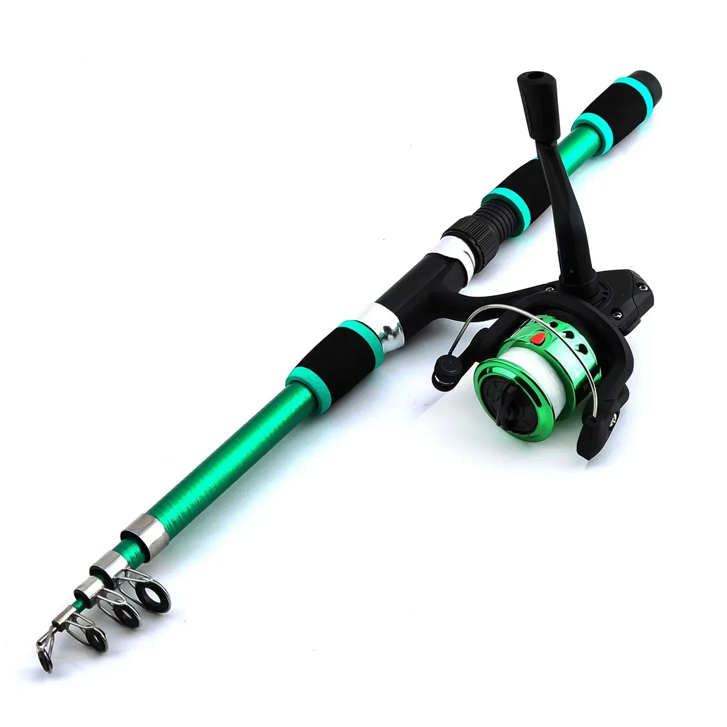 Kit Pêche Enfant Télescopique — Canne Carbone 1.8m + Moulinet Spinning