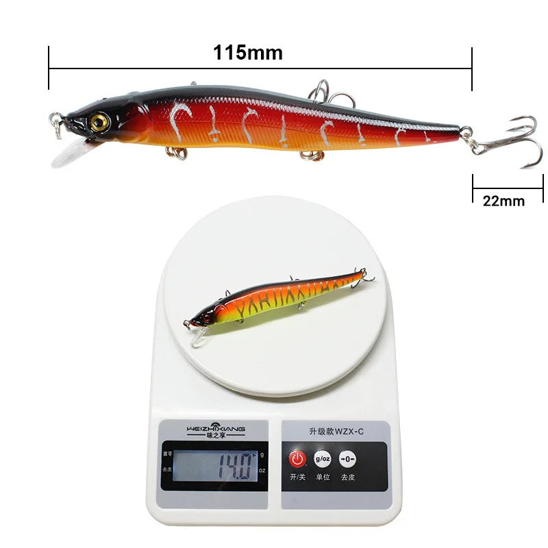 Kit de Leurres de Pêche Réalistes 12cm