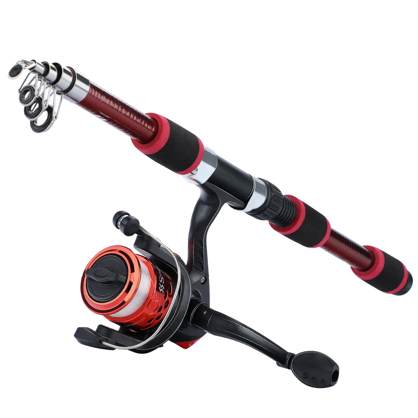 Ensemble canne à pêche et moulinet résistance maximale 5 kg