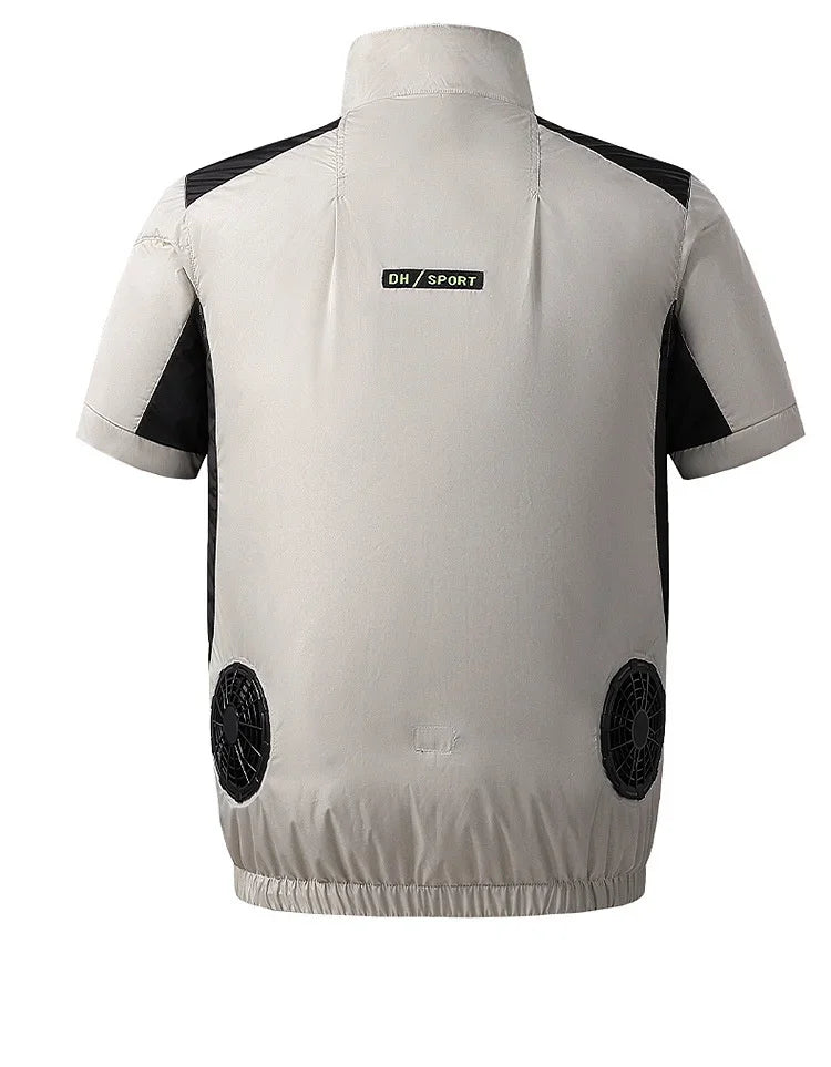 Gilet de refroidissement USB d'été avec deux ventilateurs
