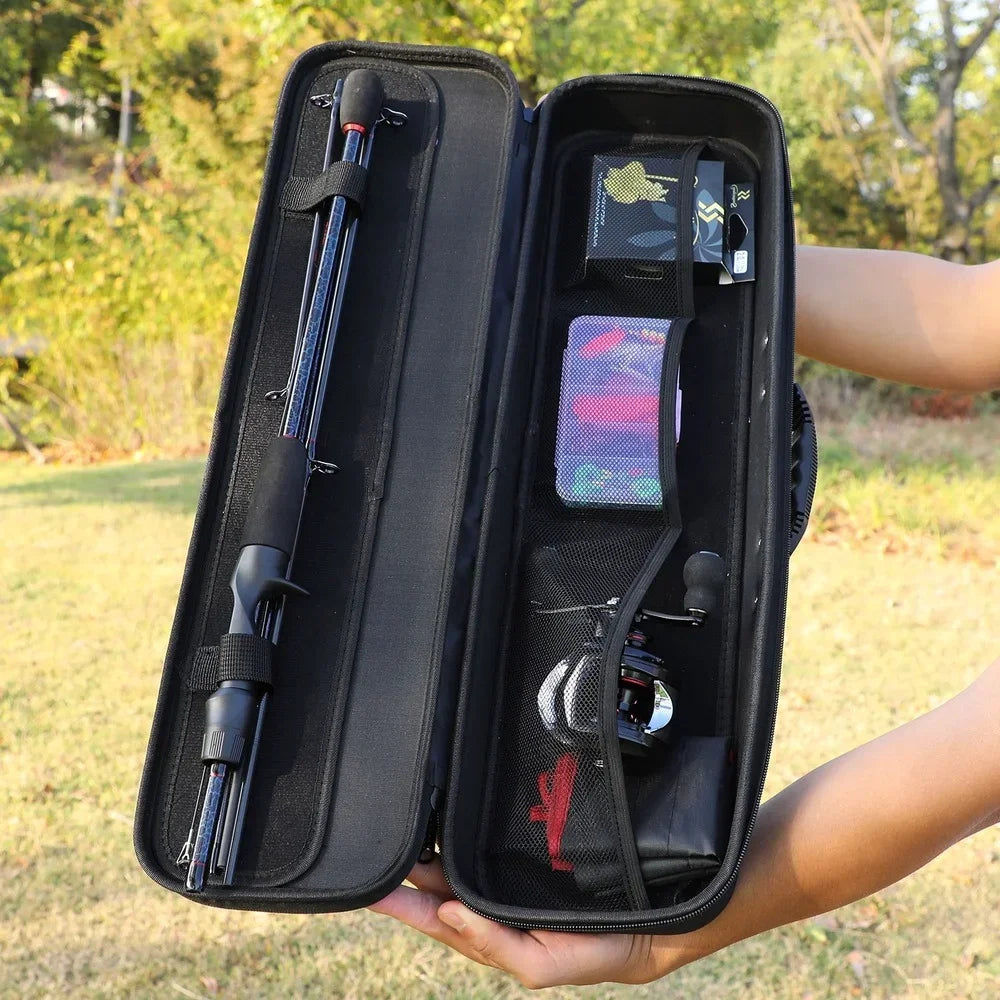 مجموعة صنارة صيد من 5 أقسام + بكرة صيد 12 رطلاً