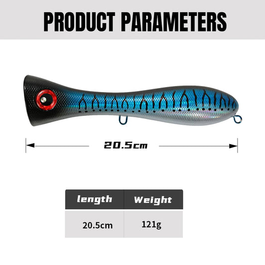 Popper Wobbler 121g Topwater – Leurres de Surface – Oceanis Gear