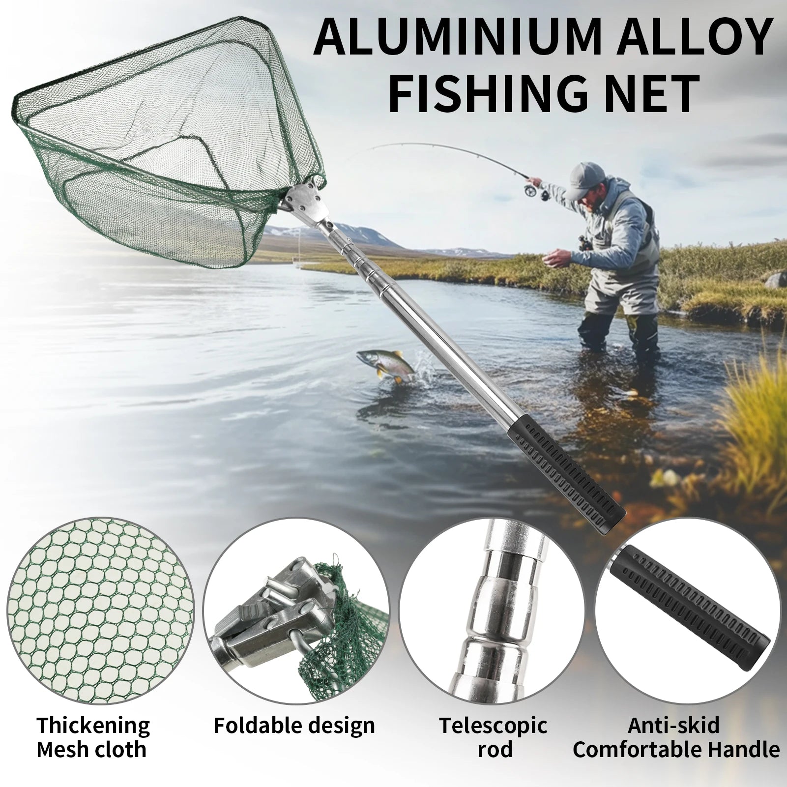 Filet de pêche en alliage d'aluminium - OCEANIS GEAR