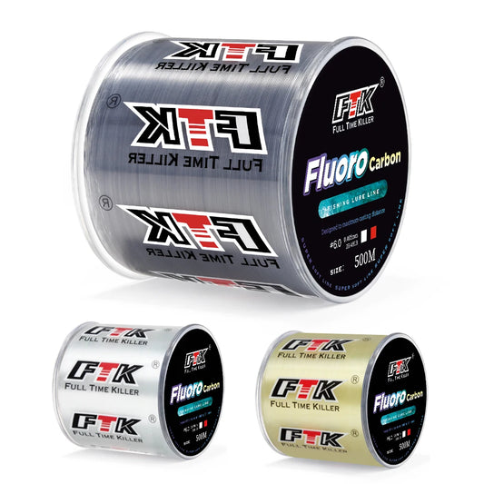 Ligne de pêche FTK 300M avec revêtement en fluorocarbone.