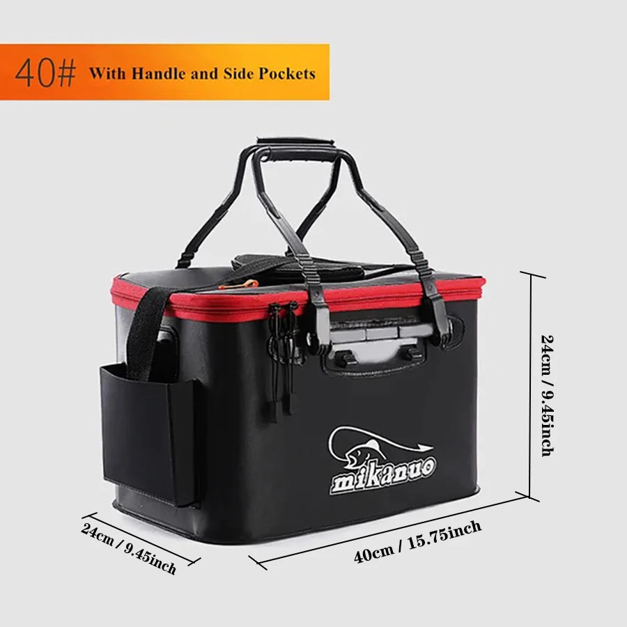 Sac de Pêche Pliable 30L - Seau Portable avec Couvercle pour Poissons Vivants et Matériel – Accessoires de Pêche – Oceanis Gear