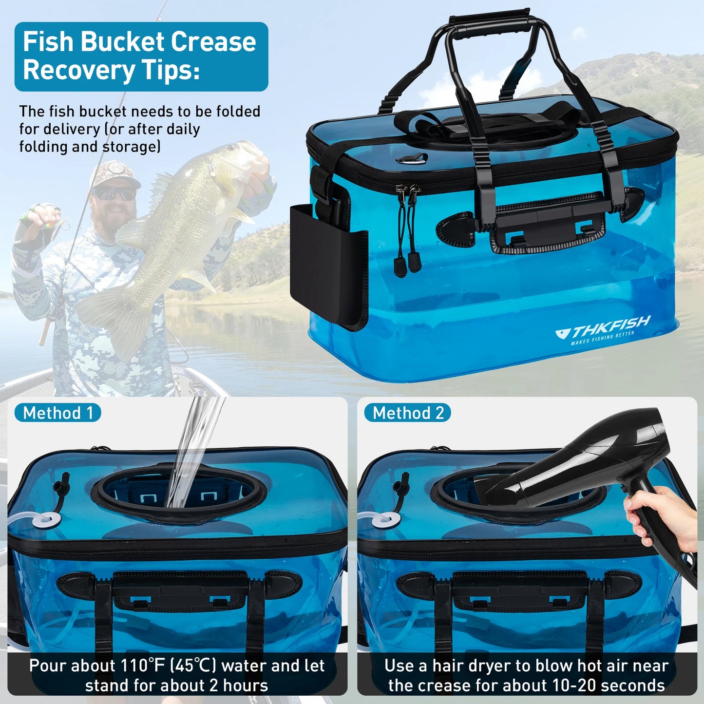 Seau Pêche Pliable 6 Gallons – Accessoires de pêche – Oceanis Gear