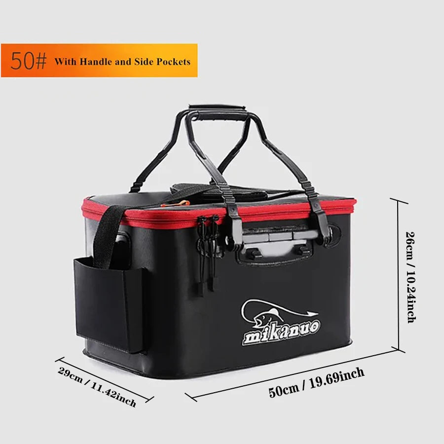 Sac de Pêche Pliable 30L - Seau Portable avec Couvercle pour Poissons Vivants et Matériel – Accessoires de Pêche – Oceanis Gear