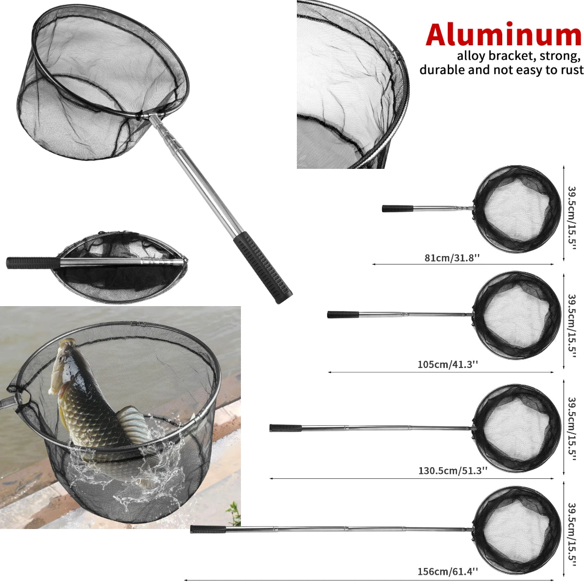 Filet de pêche en alliage d'aluminium - OCEANIS GEAR