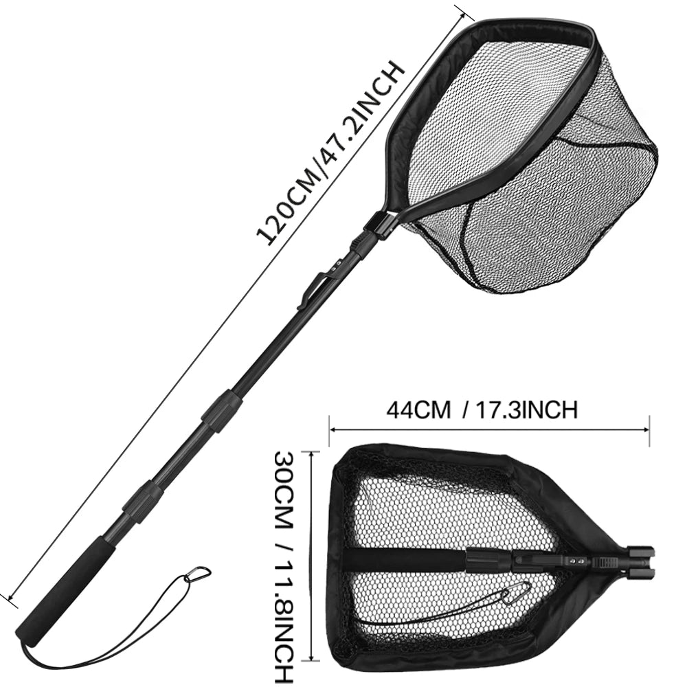 Filet de pêche en alliage d'aluminium