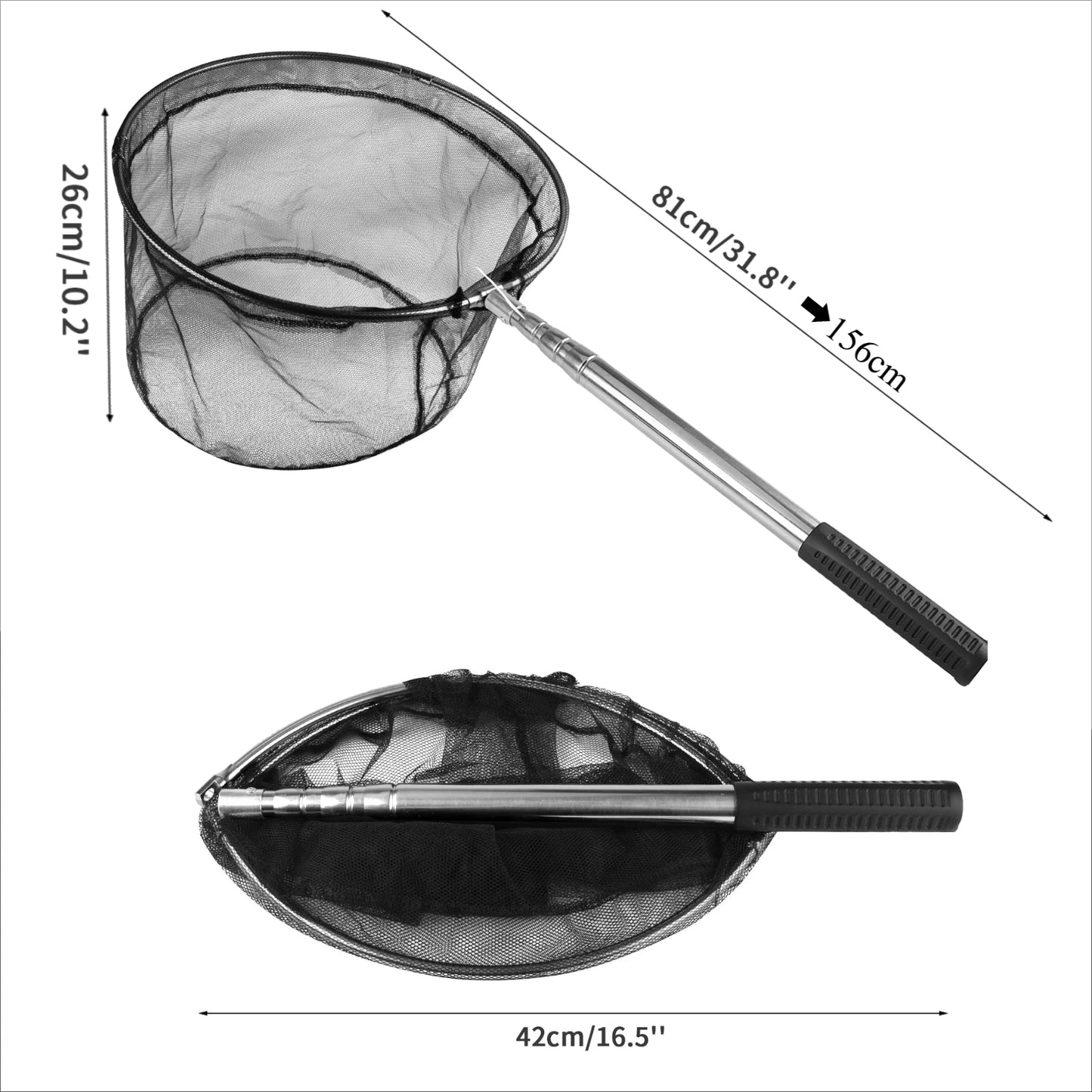 Filet de pêche en alliage d'aluminium