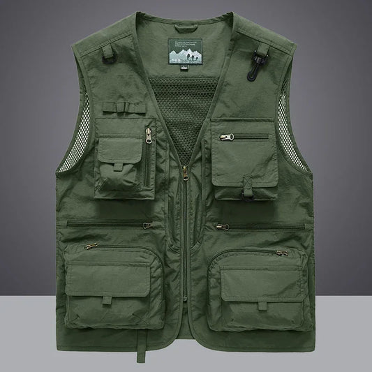 14 poches, gilet tactique américain pour hommes.