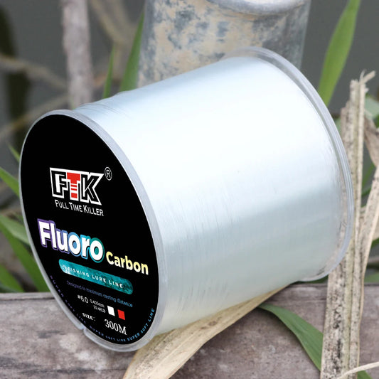 Ligne de pêche FTK 300M avec revêtement en fluorocarbone.