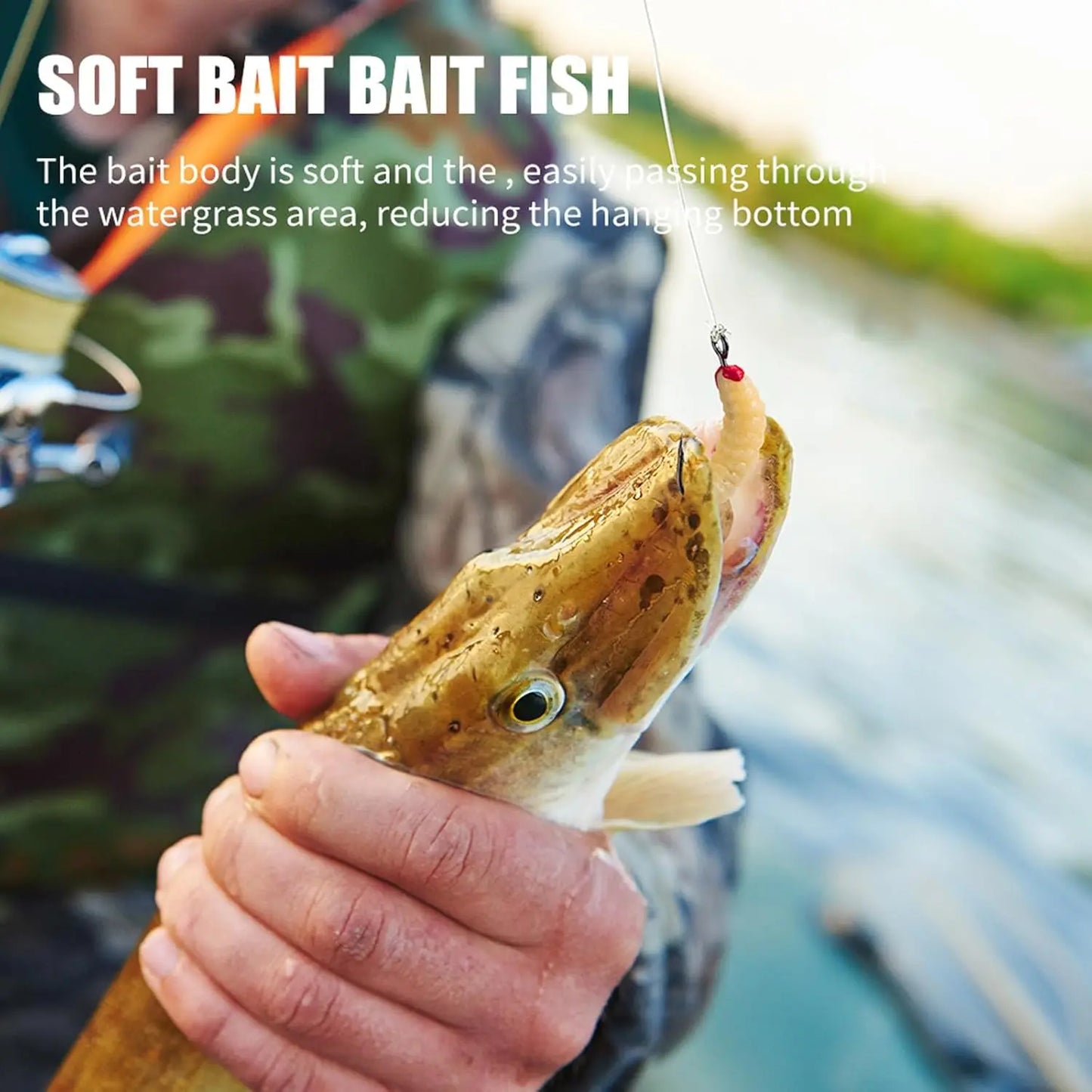 30 pack fishing soft lures Ultra-Realistic Maggot Soft Lures - 30pcs Pack Effective