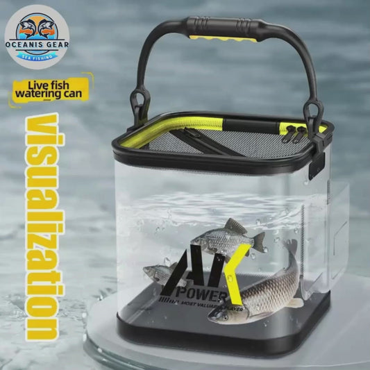 Seau de Pêche Pliable Transparent