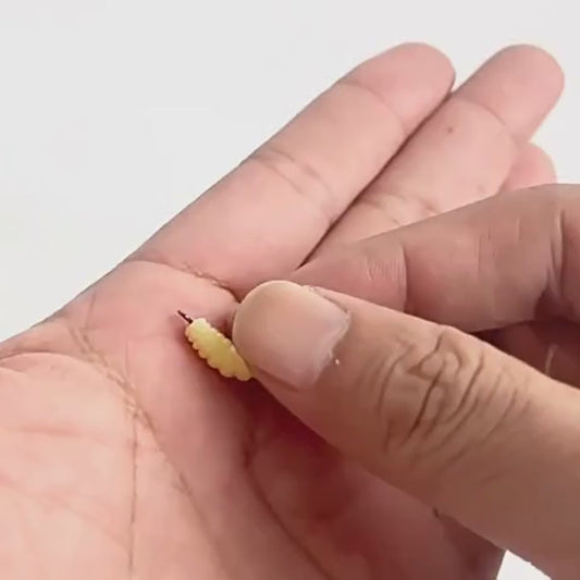 طُعم اليرقات المطاطي مع الخطافات